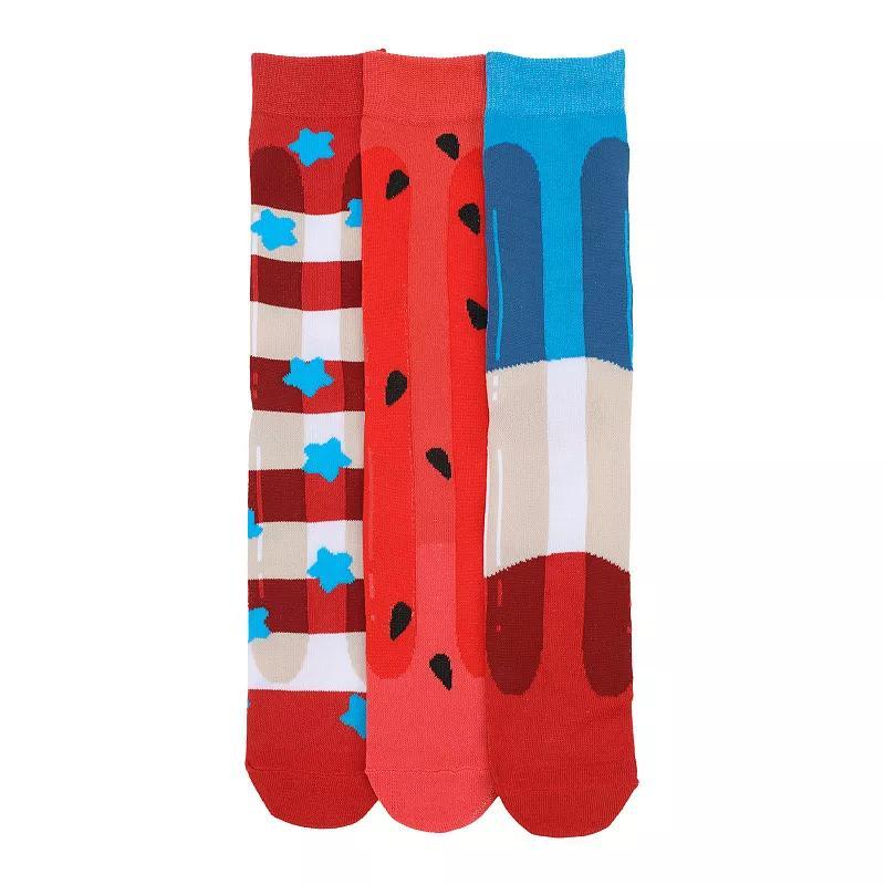 Mens Ice Cream Treats Box 3-pk. Crew Socks Product Image