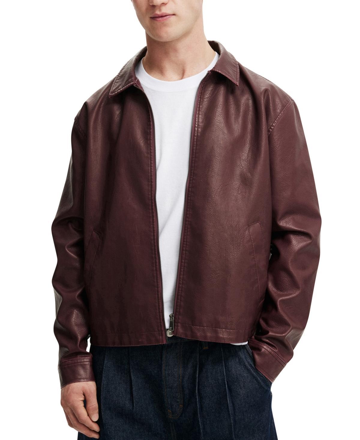 Cotton On Mens Artificial Leather Harrington Jacket product image