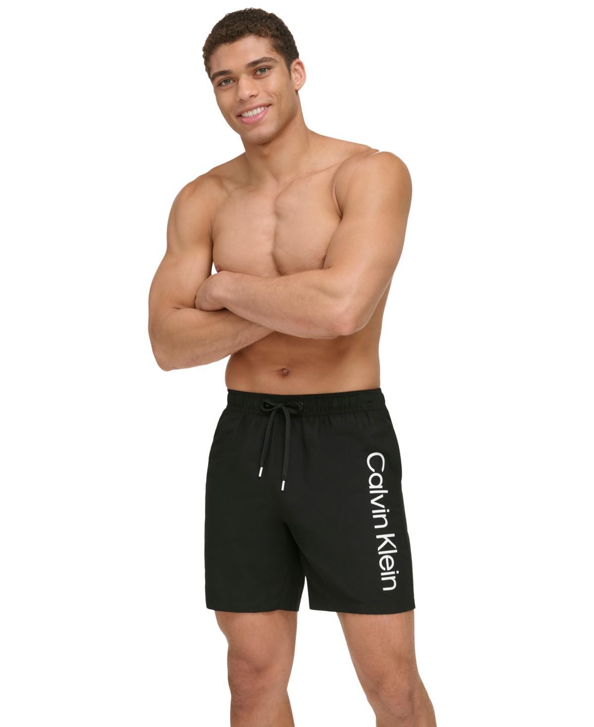 Calvin Klein Mens Core Logo-Print 7 Volley Swim Trunks, Created For Macys Product Image