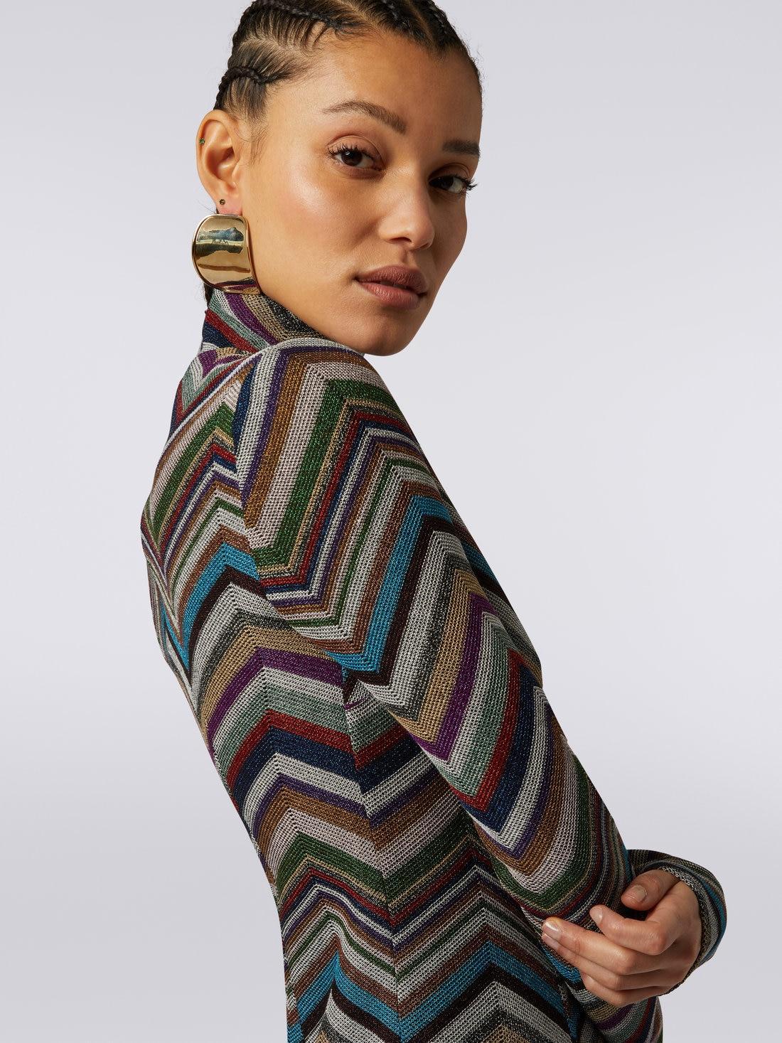 Dress in zigzag lamé wool and viscose blend Multicoloured | Missoni Product Image