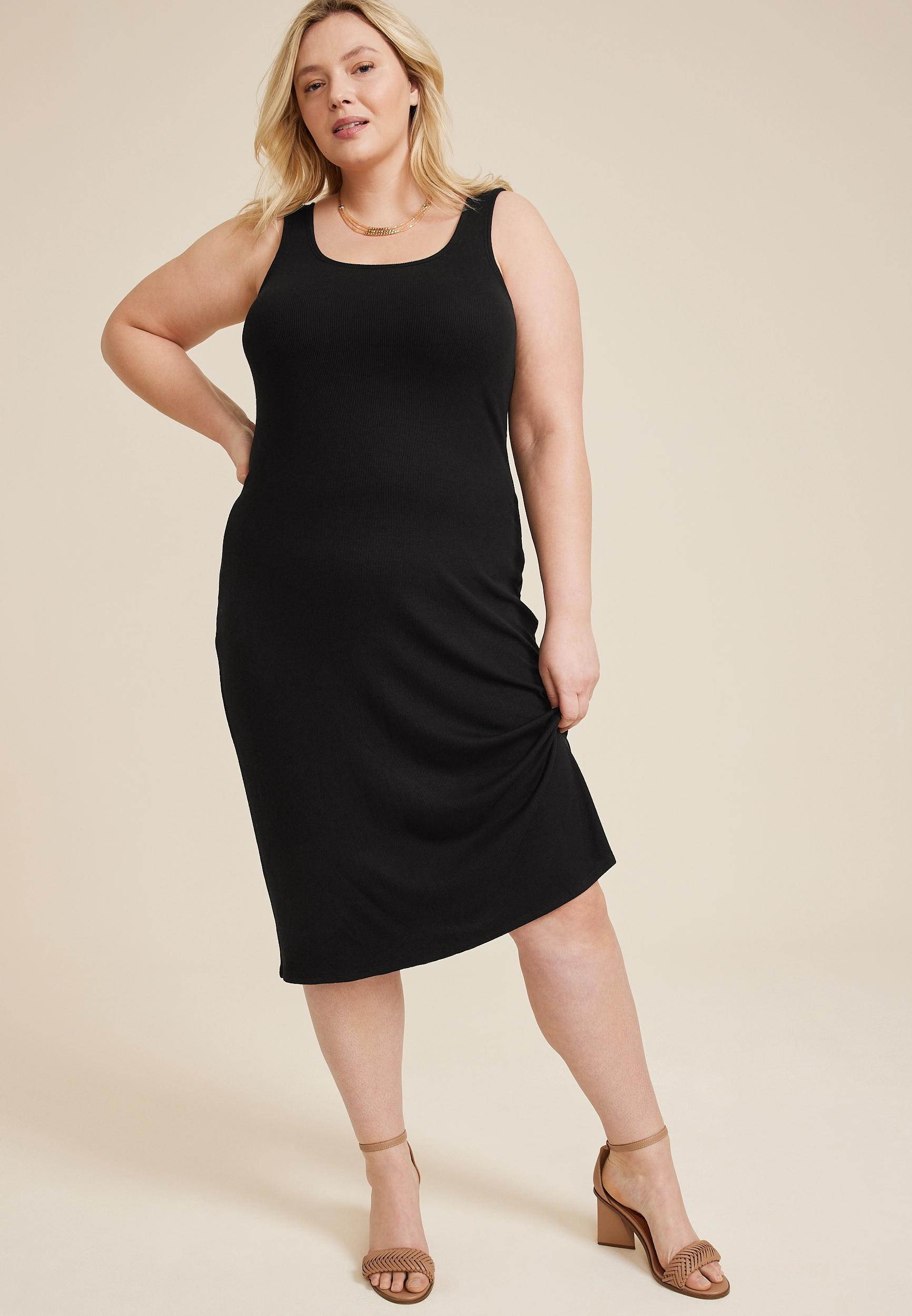 Maurices Plus Size Womens 24/7 Bra Cup Midi Dress Size 4X Product Image