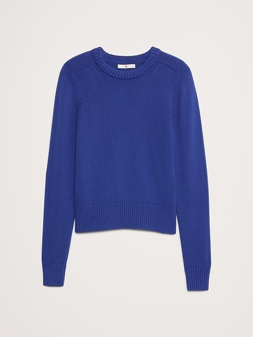 Cotton-Silk Crew-Neck Sweater Product Image