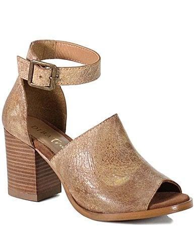 Diba True Leah Mai Leather Block Heel Ankle Strap Sandals product image