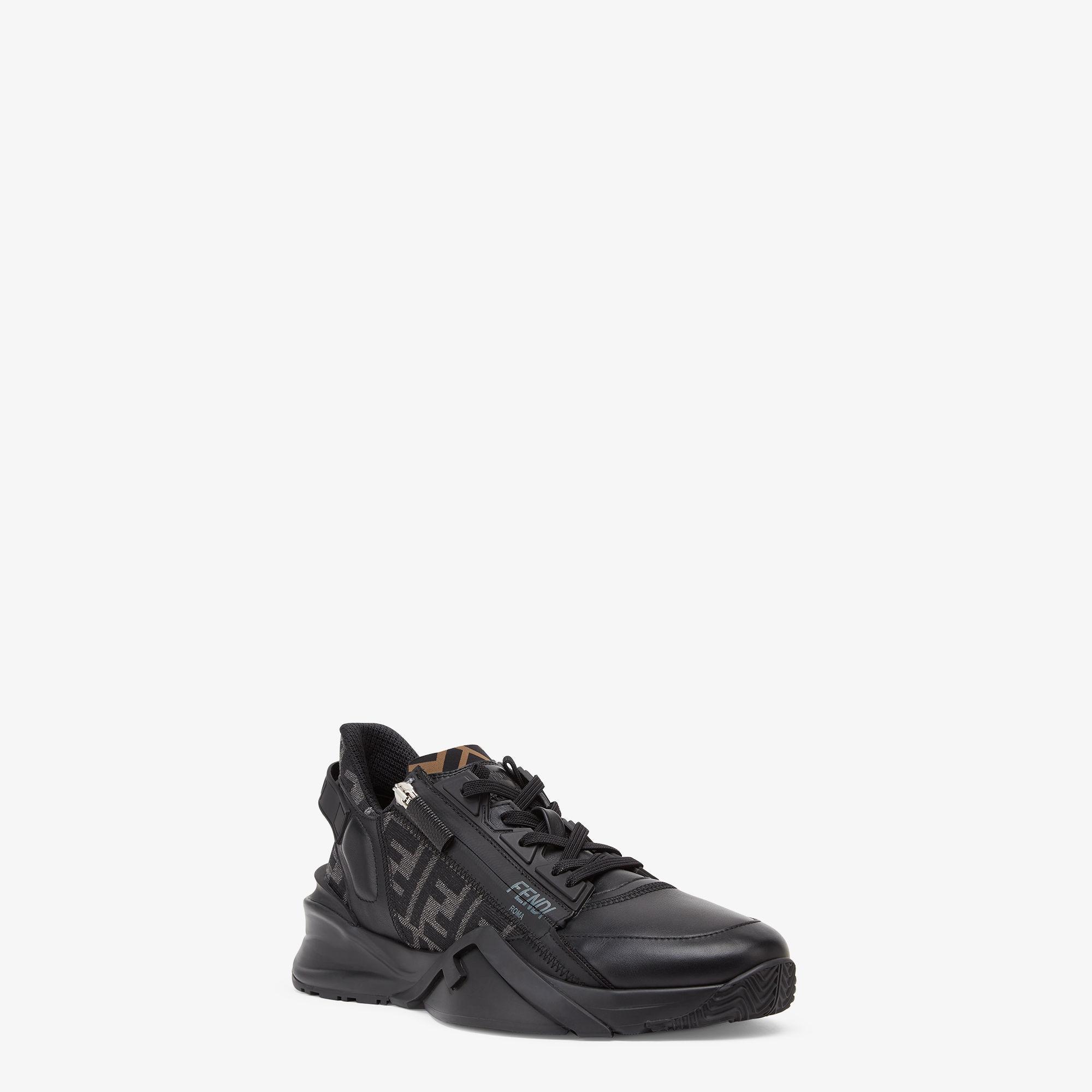 Fendi Flow SneakersBlack leather low-tops Product Image