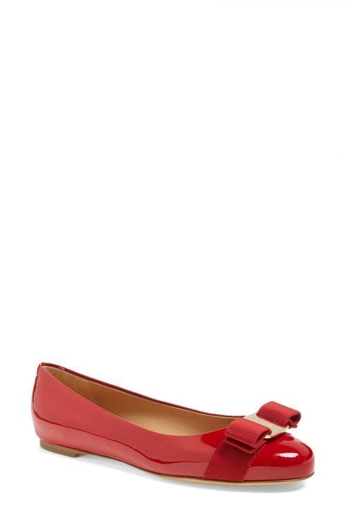 FERRAGAMO Varina Leather Flat Product Image