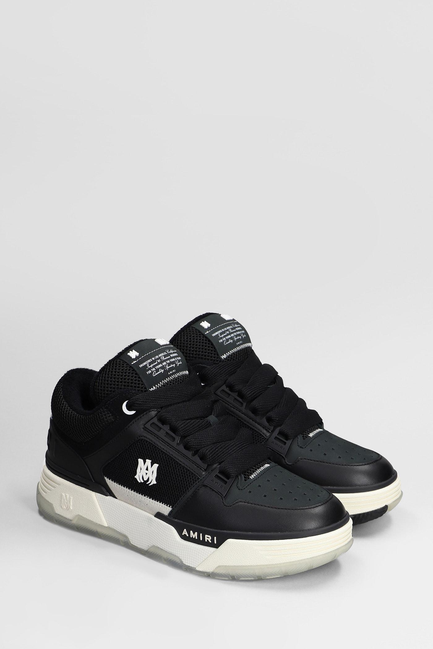 AMIRI Ma-1 Leather Low Top Sneakers In Black Black Product Image