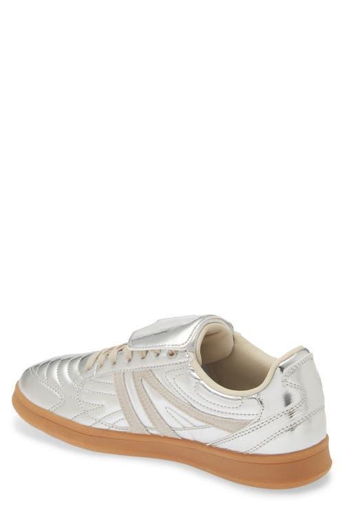 STEVE MADDEN Madrid Metallic Low Top Sneaker In Silver Product Image