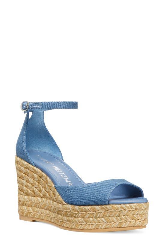 Nudistia Espadrille Wedge Sandal In Blue Product Image