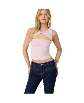 Women's Twisted cut out tank top Product Image