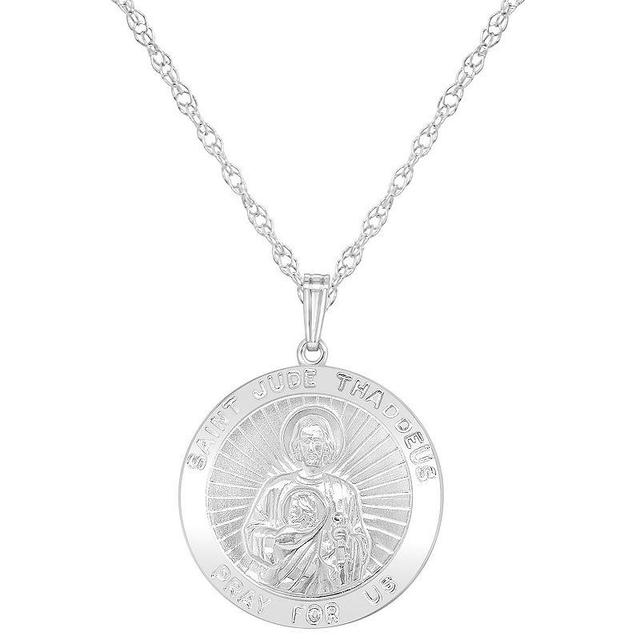 Sterling Silver Saint Jude Pendant, Womens Product Image