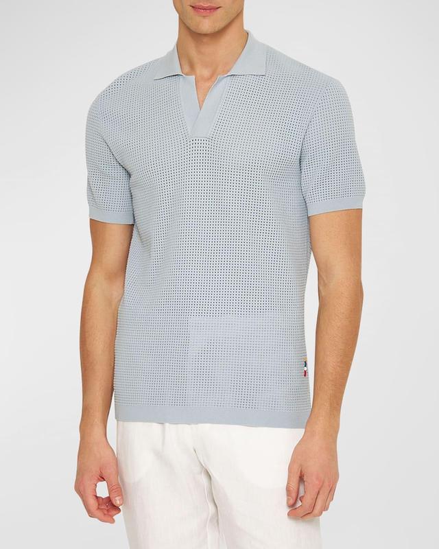 Mens Roddy Waffle-Knit Polo Shirt Product Image