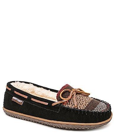 Minnetonka Womens Tilia Suede Chevron Stripe Moccasins Product Image