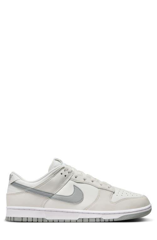 Dunk Low Retro Basketball Shoe In White/smoke Grey/platinum Product Image