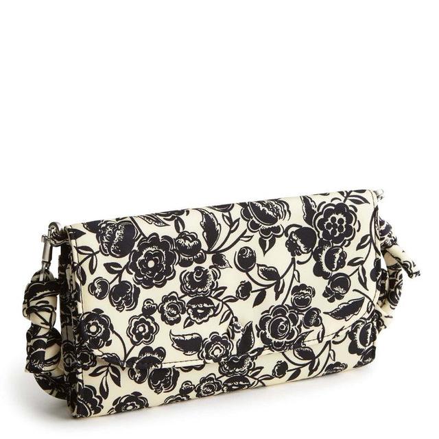 Vera Bradley Wildwood Wallet Crossbody Women in Bubbly Flowers Black White/Black Product Image