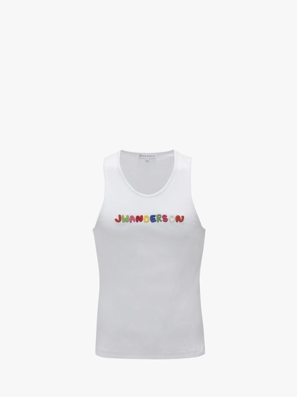 LOGO EMBROIDERED TANK TOP in white | JW Anderson US  Product Image