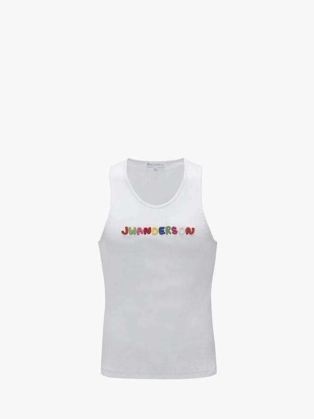 LOGO EMBROIDERED TANK TOP in white | JW Anderson US  Product Image