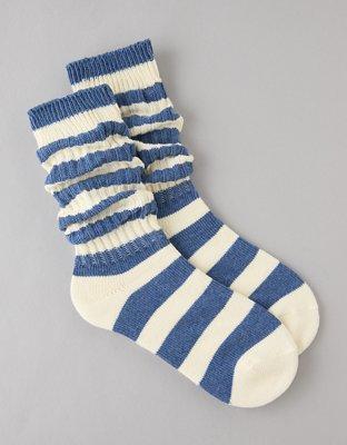 AE Rugby Stripe Slouchy Socks Product Image