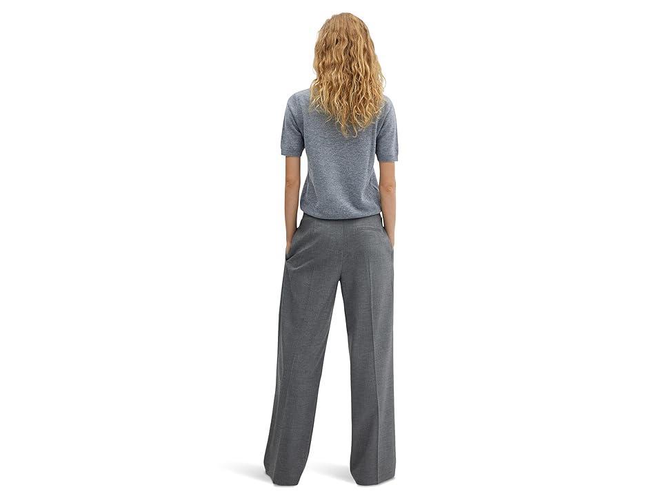 MANGO - Wideleg pleated pants greyWomen Product Image