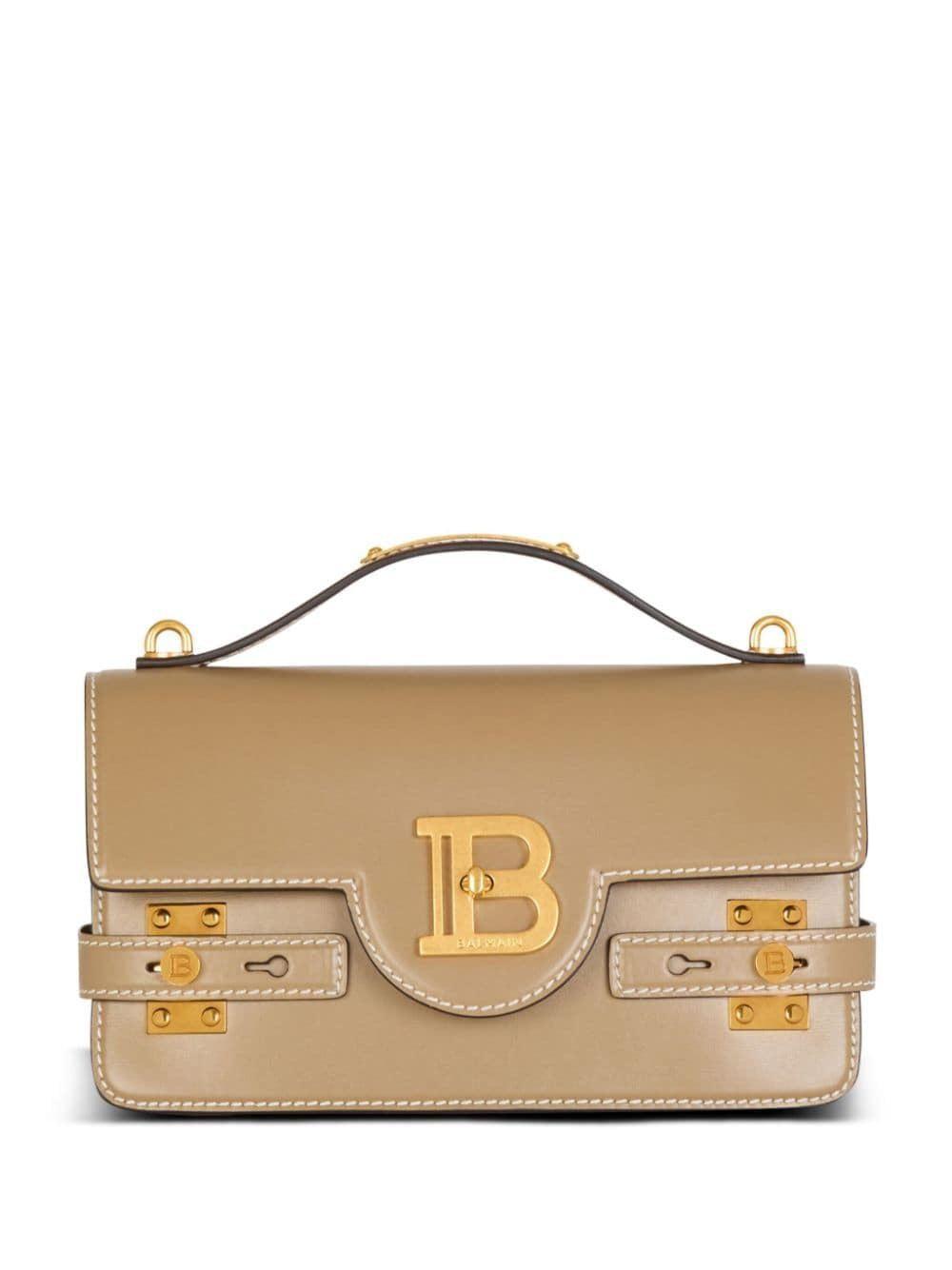 Shoulder Bag With Golden Logo In Brown Product Image