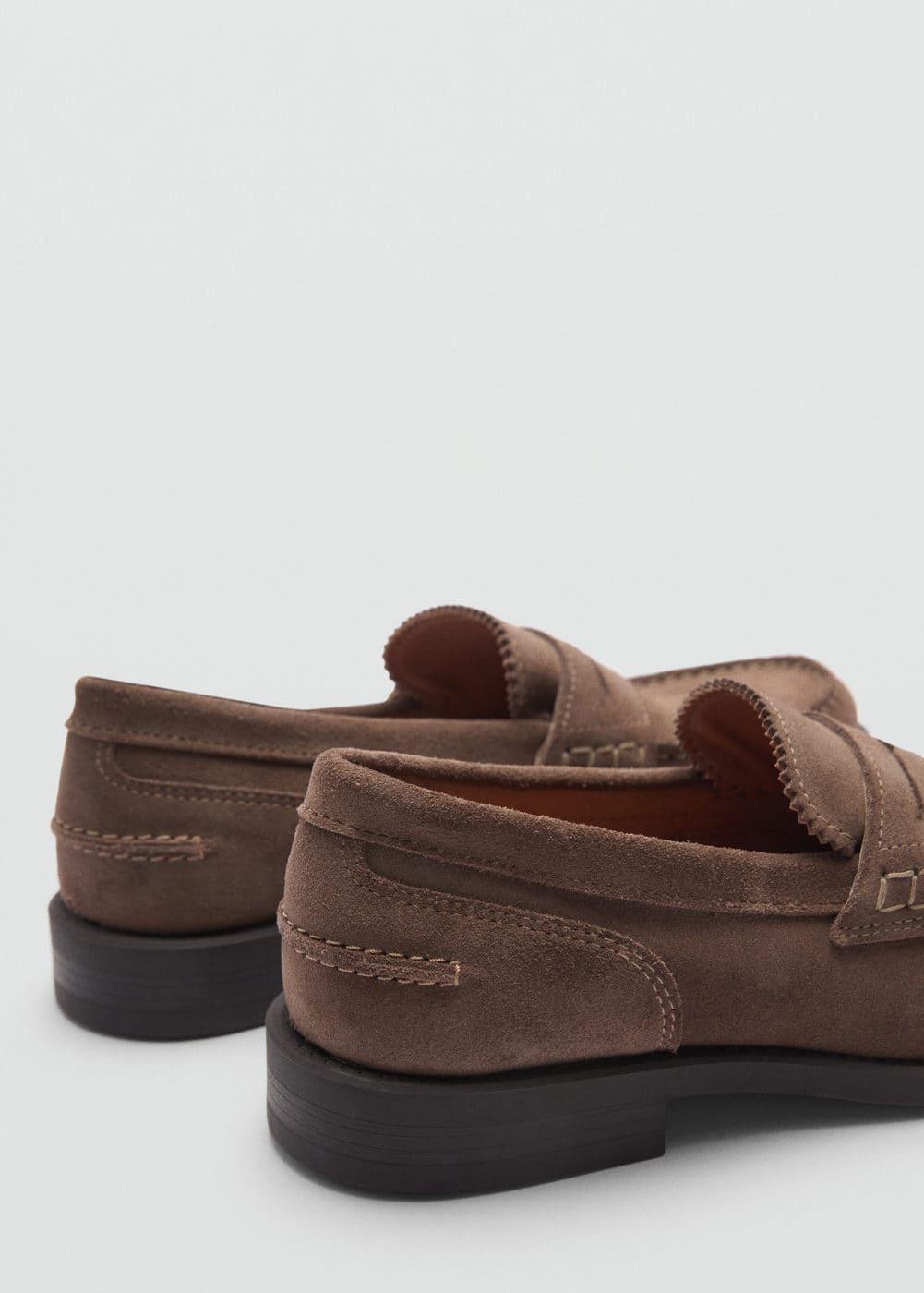 MANGO MAN - Suede leather loafers medium brownMen Product Image