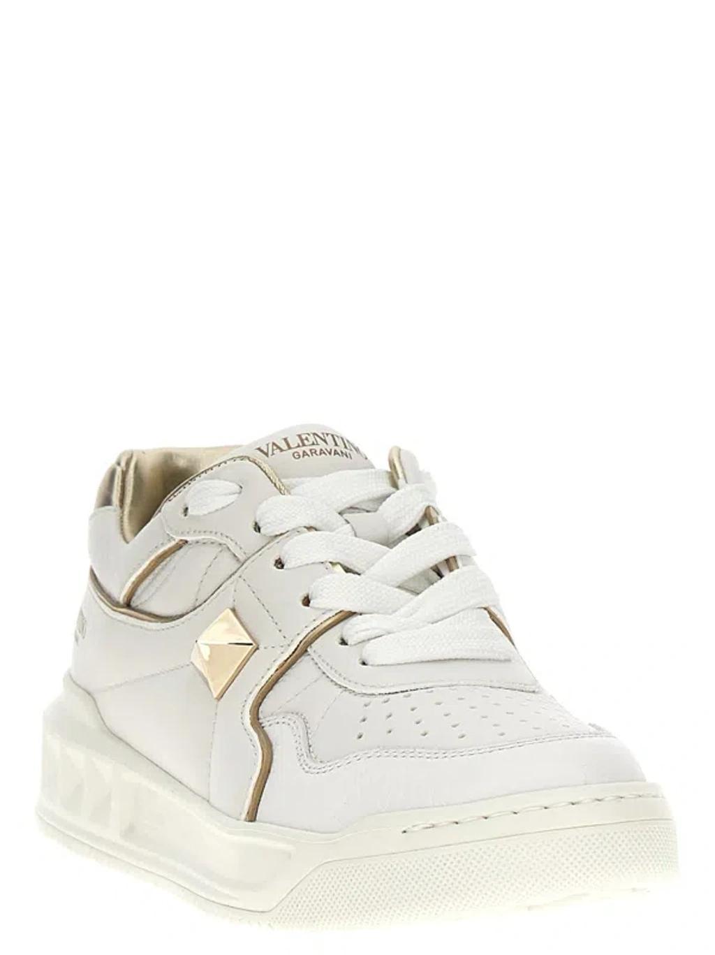 VALENTINO GARAVANI One Stud Sneakers In Gold Product Image