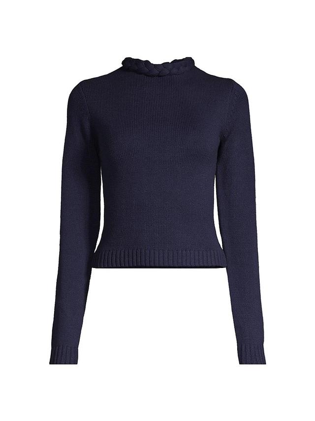 Womens Bold Braid Open Back Sweater Product Image