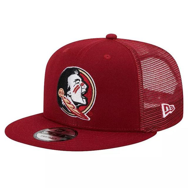 Mens New Era Garnet Florida State Seminoles 9FIFTY Trucker Snapback Hat Product Image