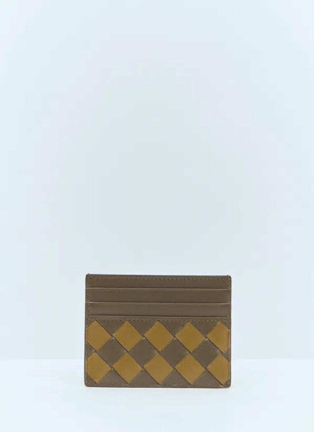 BOTTEGA VENETA Intrecciato Cardholder In Khaki Product Image