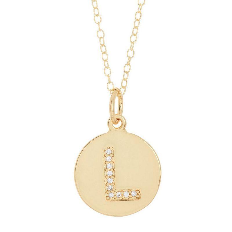 brook & york Madeline 14K Gold Plated Initial Pendant Product Image