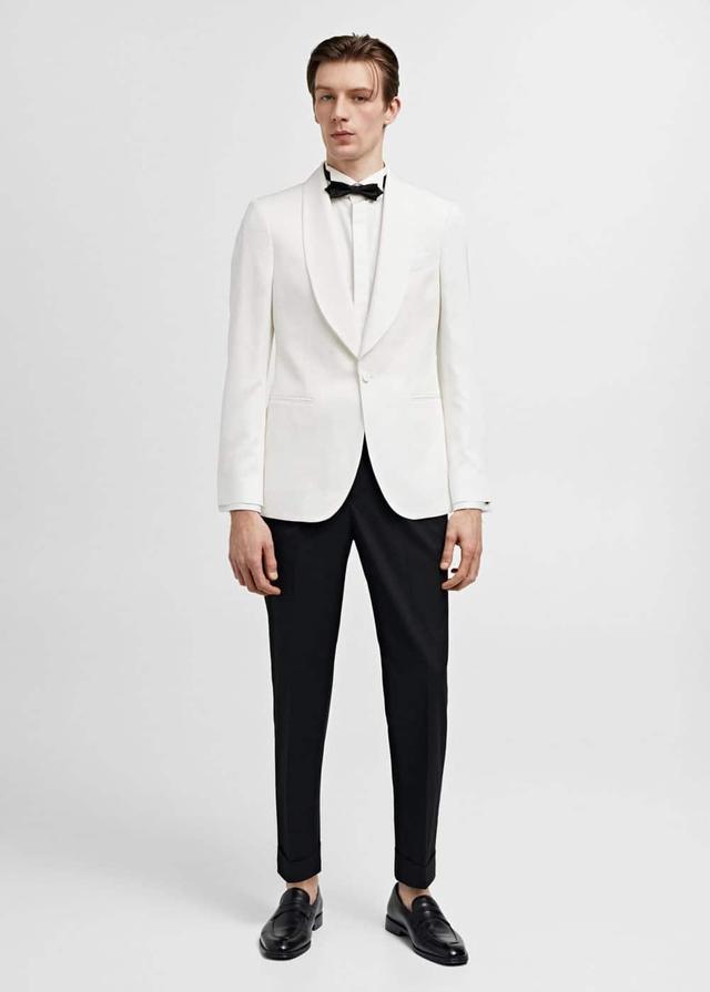 MANGO MAN - Slim-fit tuxedo shirt whiteMen Product Image