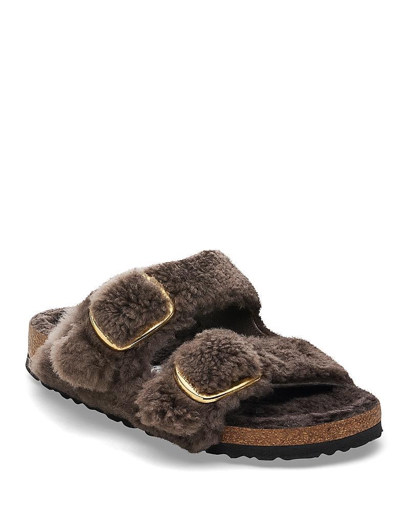 Birkenstock Womens Arizona Big Buckle Shearling Slide Sandals Product Image