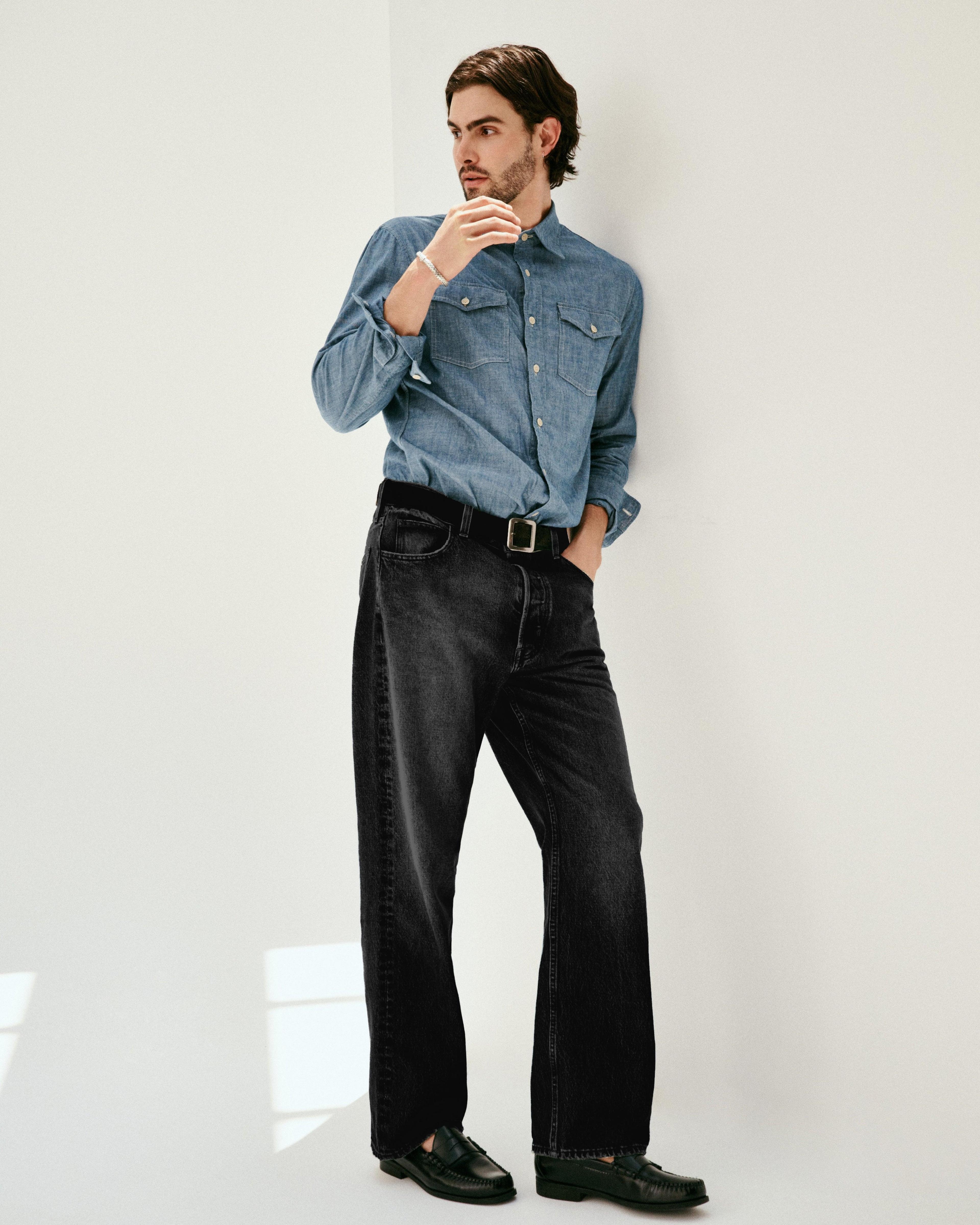 AM Relaxed Straight 5 Pocket Jean Male Product Image