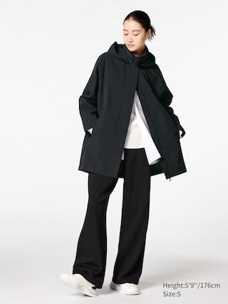 Womens Blocktech Half Coat Black 2XS UNIQLO US Product Image