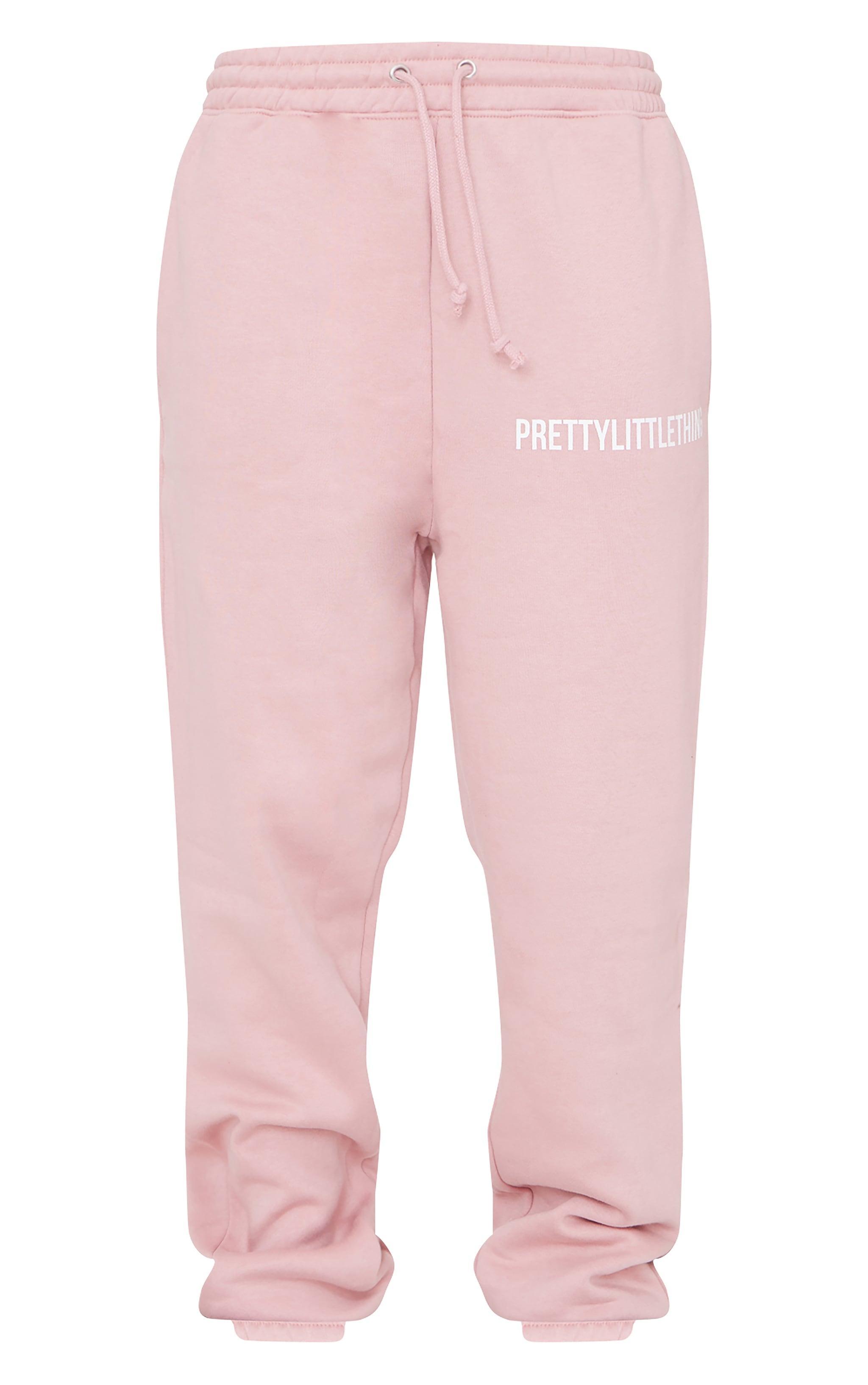 PRETTYLITTLETHING Light Pink High Waist Cuffed Sweatpants Product Image