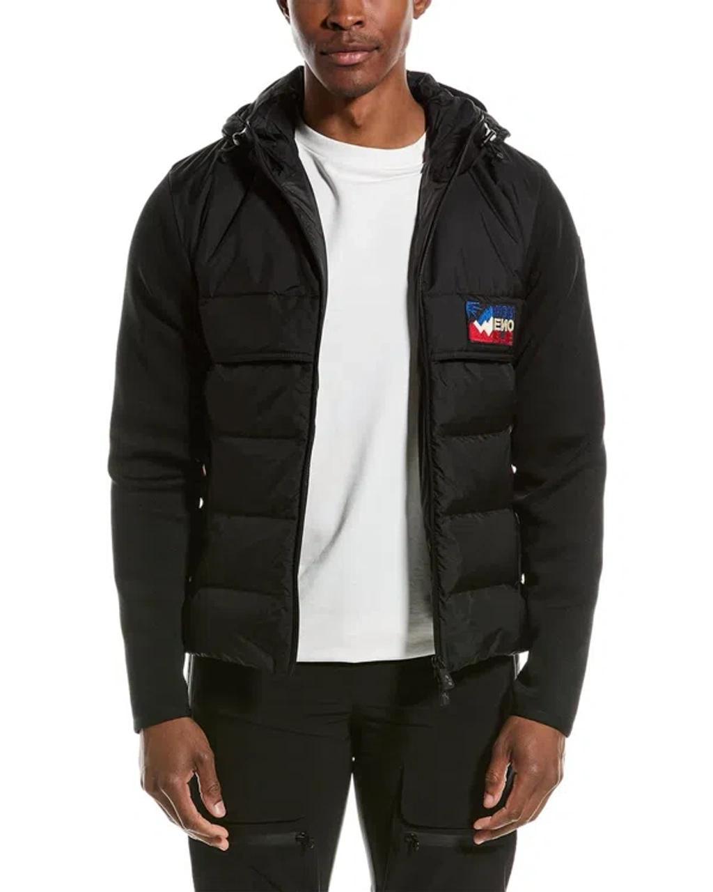 MONCLER Grenoble Knit Nylon Cardigan In Black Product Image