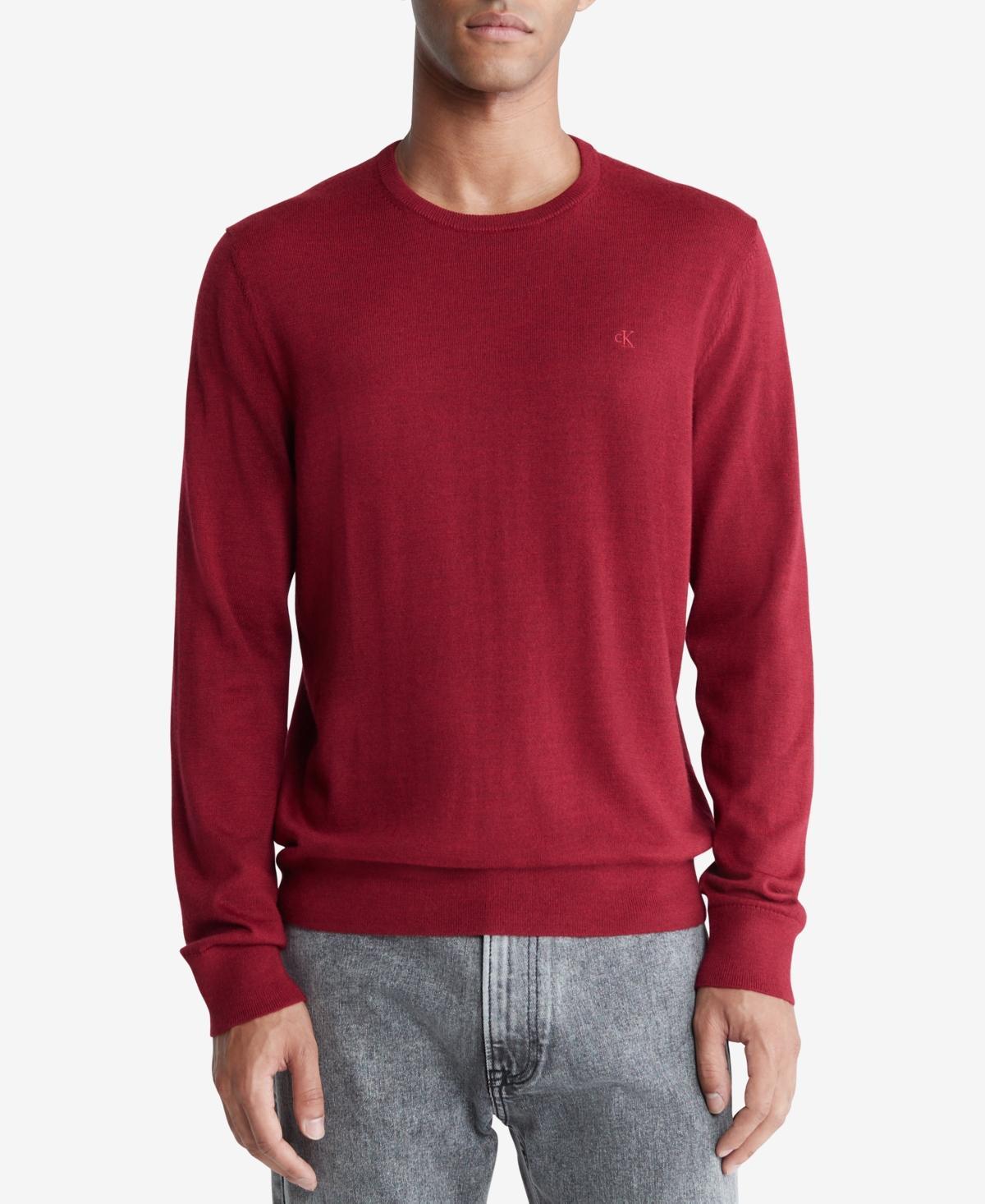 Calvin Klein Mens Extra Fine Merino Wool Blend Sweater Product Image