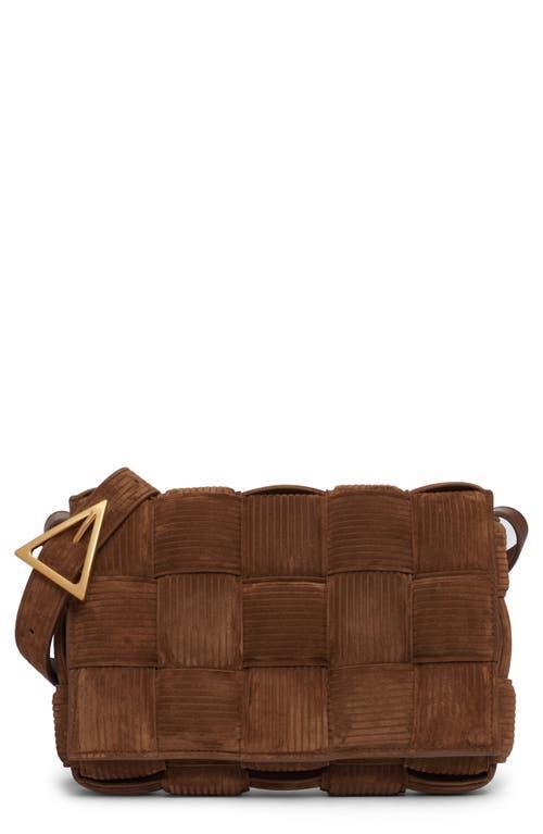 Bottega Veneta Cassette Suede Corduroy Crossbody Bag Product Image