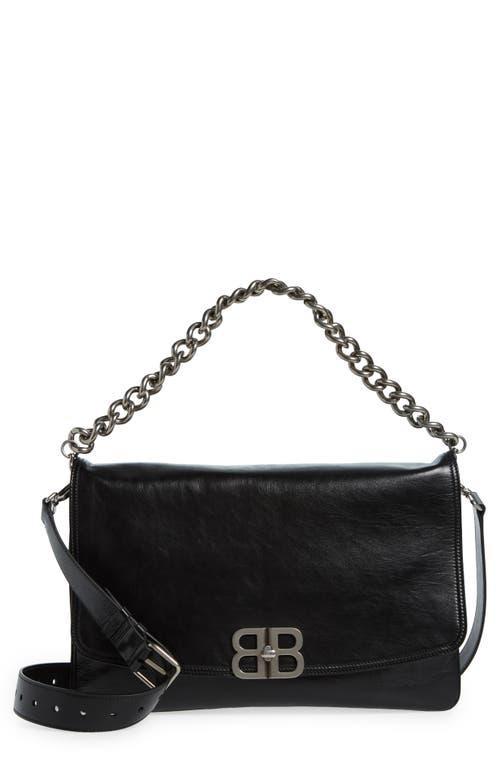 Balenciaga BB Soft Flap Leather Crossbody Bag Product Image