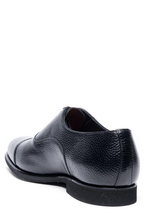 SANTONI Men's Black Leather Oxford Shoe Product Image