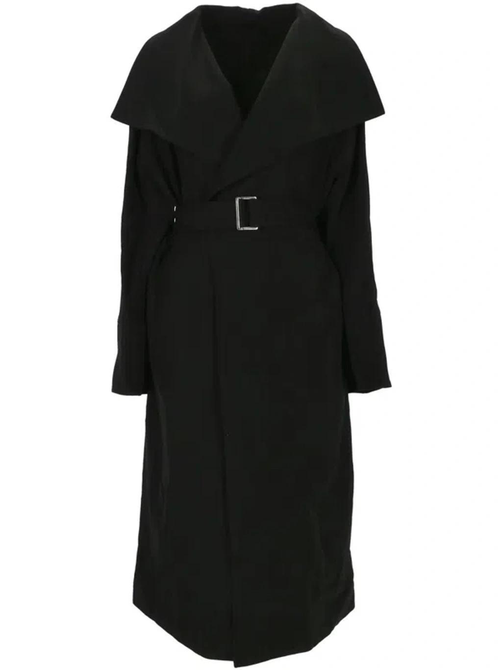 TOTÊME Twill Trench Coat In Black Product Image