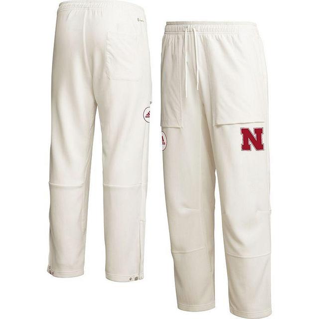 Mens adidas Cream Rutgers Scarlet Knights Zero Dye AEROREADY Pants Product Image