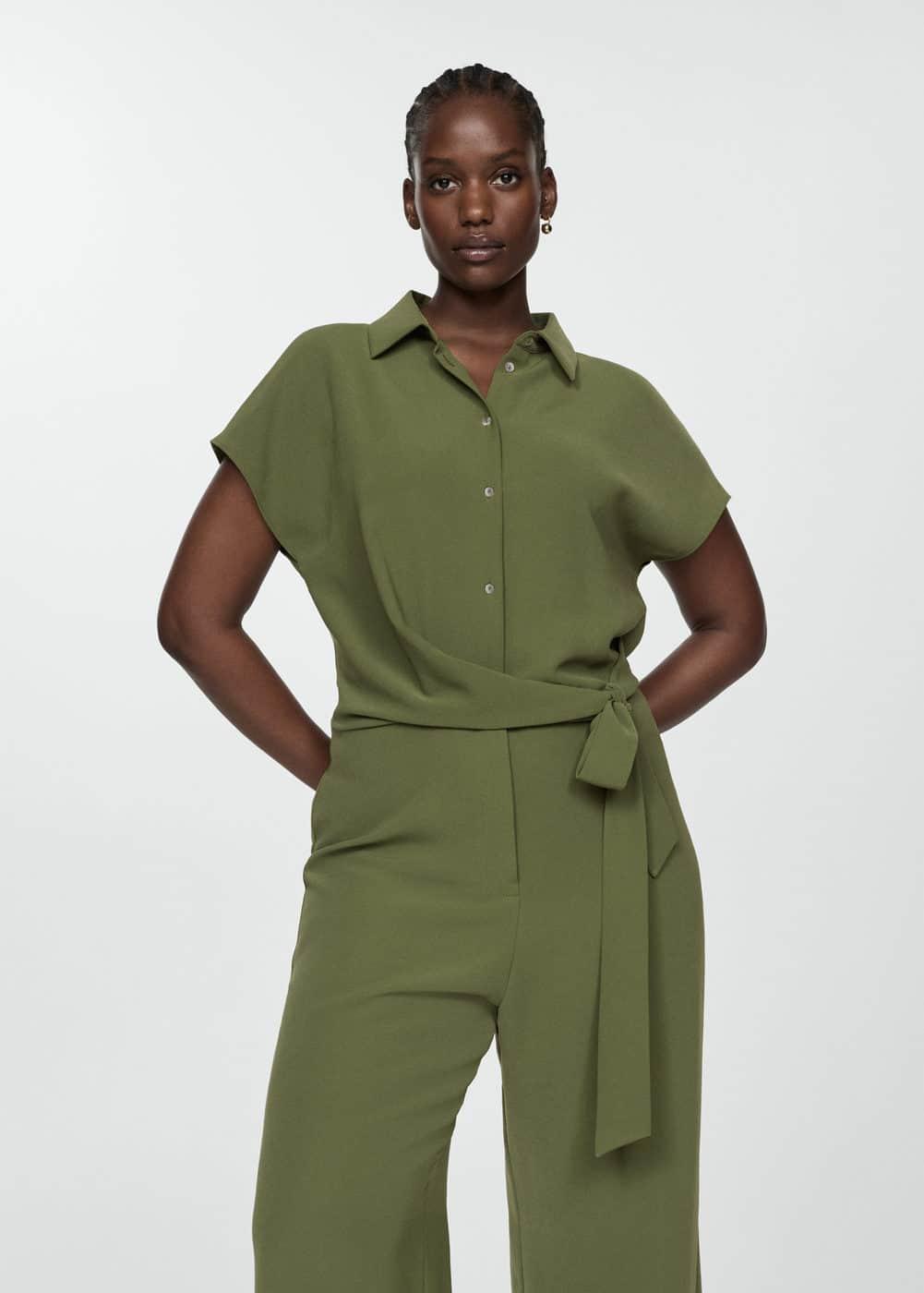 MANGO - Bow long jumpsuit greenWomen Product Image