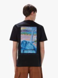 ANCHOR EMBROIDERY BACK PRINT T-SHIRT in black | JW Anderson US  Product Image