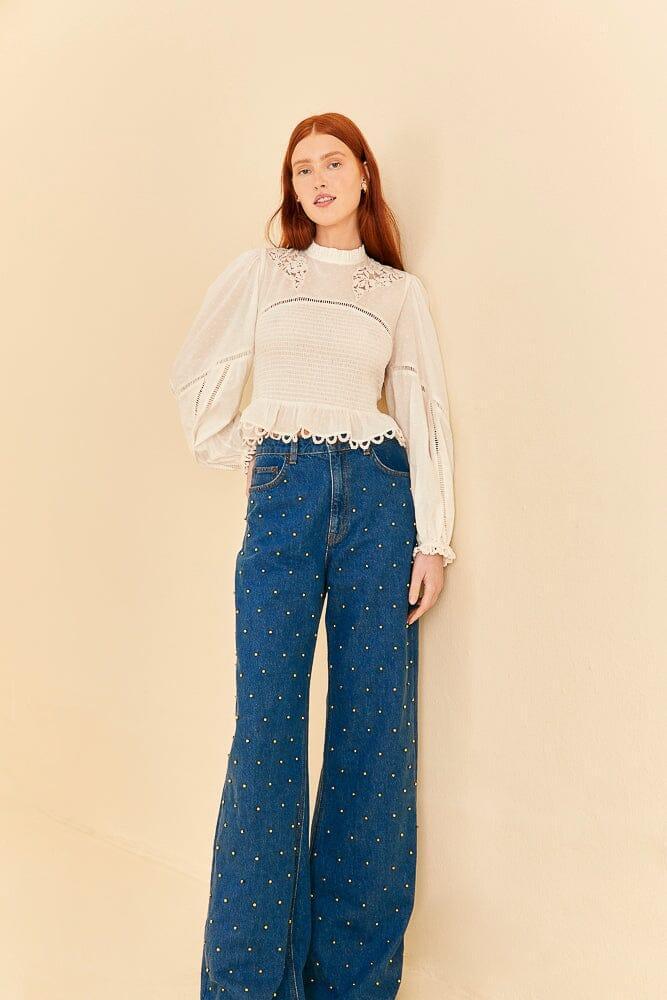 Baggy Beaded Jeans Product Image