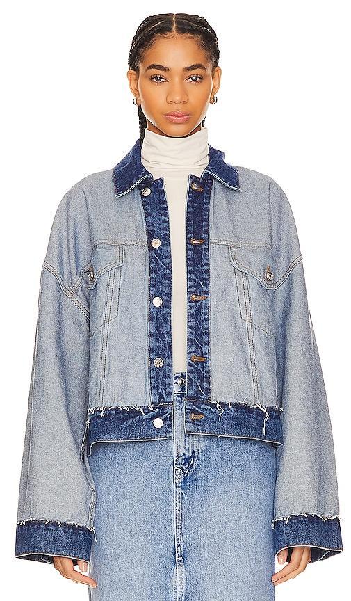 Christi Oversized Reversible Denim Jacket GRLFRND Product Image