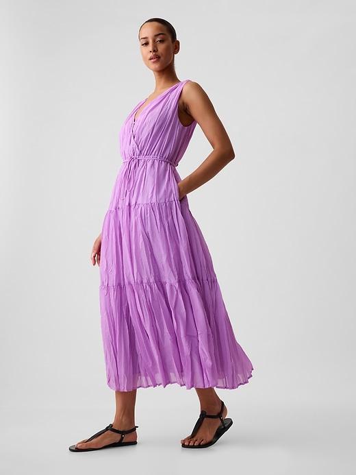 Pleated Tiered Maxi Dress Product Image