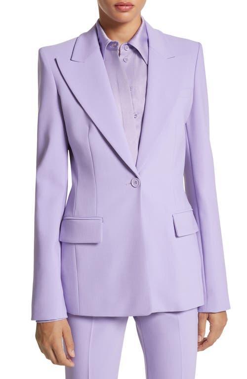 Michael Kors Collection Georgina One-Button Virgin Wool Blend Blazer Product Image