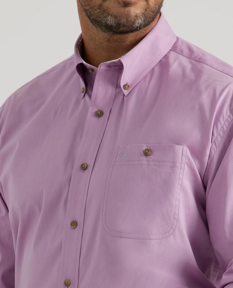 Wrangler® George Strait™ Men's L/S Purple Mist Button Shirt Product Image