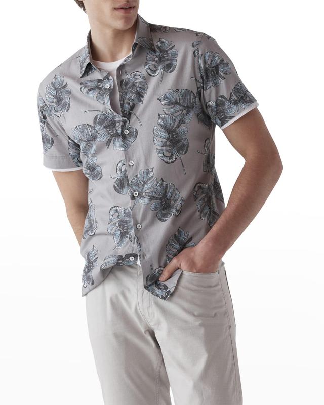 Mens Buckleton Leaf-Print Sport Shirt Product Image