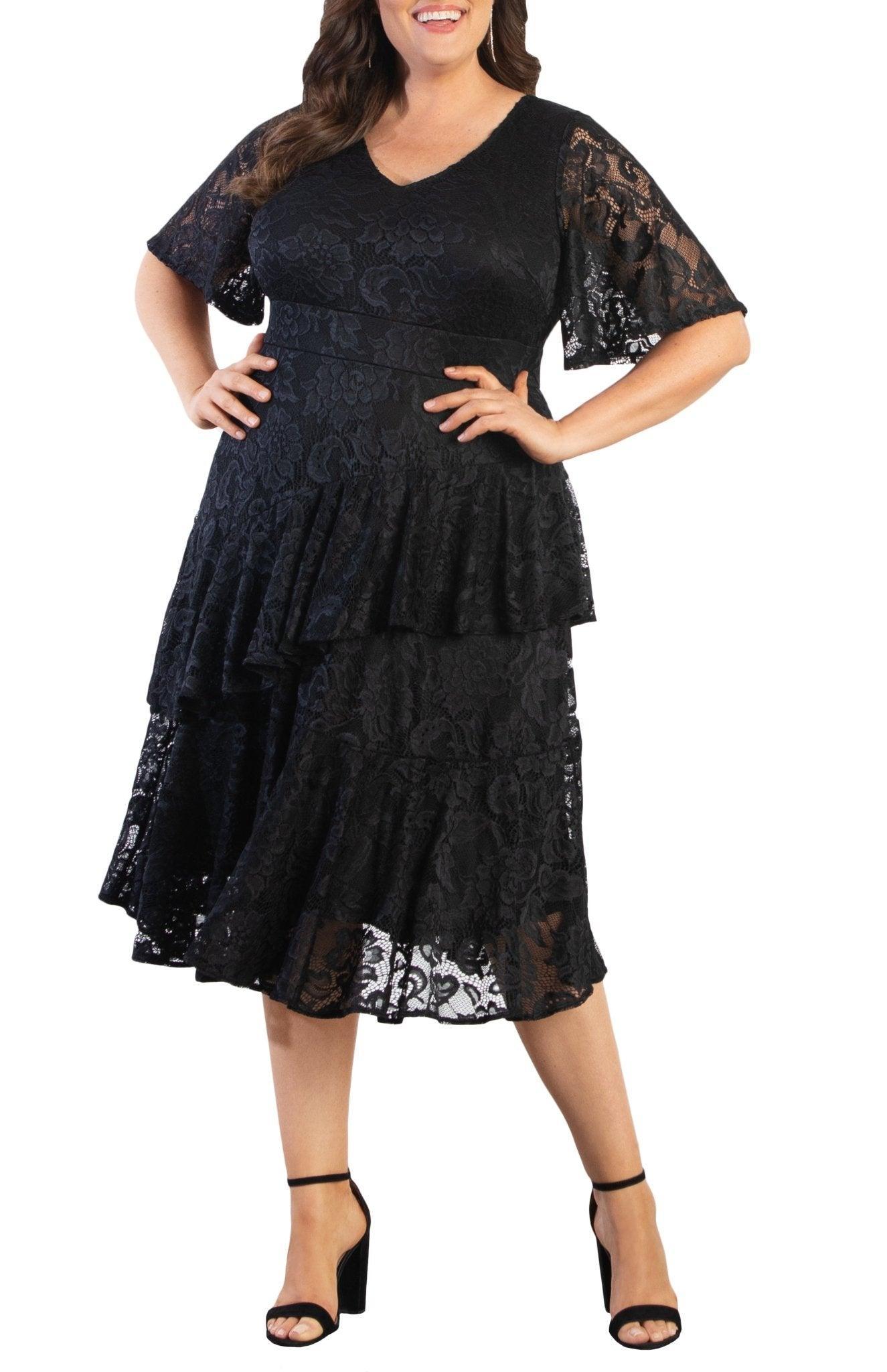 Lace Affair Cocktail Dress - Plus product image